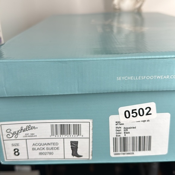 Seychelles Acquainted Slouch Boots Sz 8 Black Suede - Picture 11 of 12